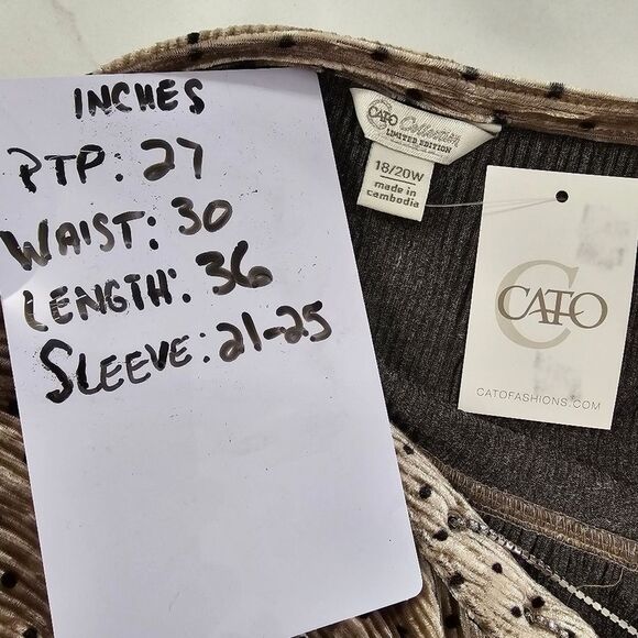 Tan Black Dot Velvet Tunic Womens S Bell Sleeve Cocktail Pleats Crystals Stretch - Picture 6 of 10